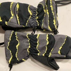 Burton Kids Profile Mittens - XS Black&Neon